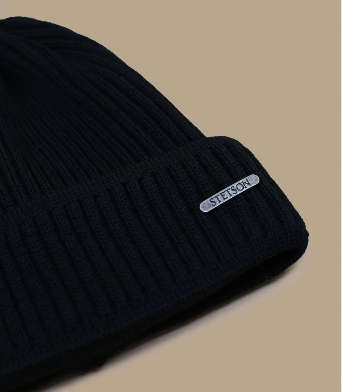 Stetson Beanie Merino Wool Black – Image 2