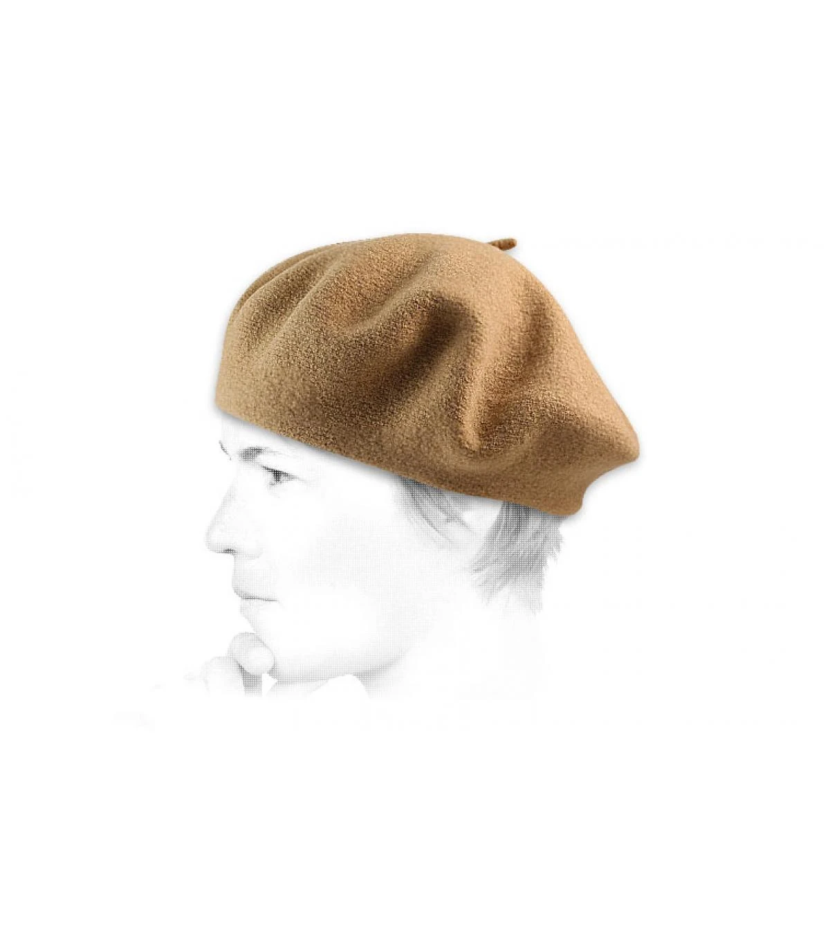 Beret Classique Camel – Image 2