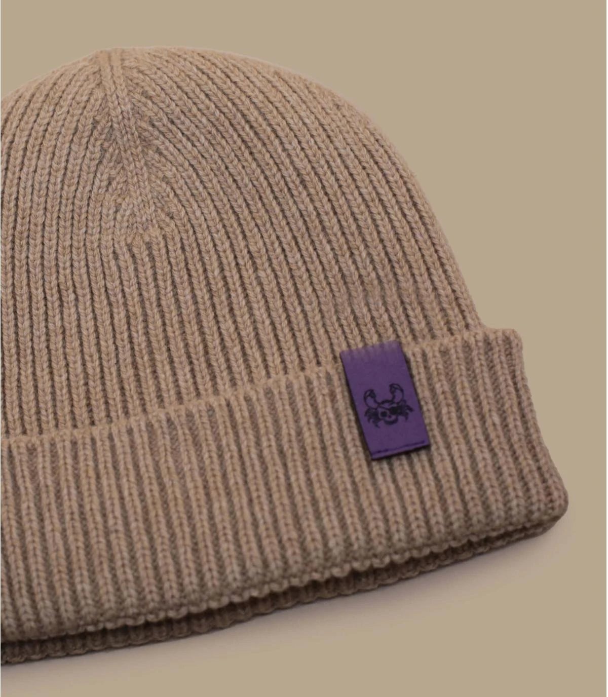 Bonnet Ocean Legend Camel Purple. Eco & Fabriqué En France – Image 2