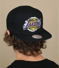 Mitchell & Ness Embroidery Glitch Snapback Lakers
