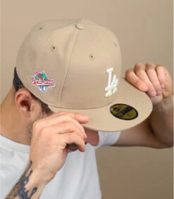 NEW ERA Side Patch 5950 LA Dodgers Camel Pink