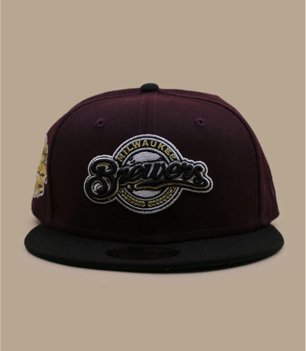NEW ERA Side Patch 59Fifty Milwaukee Brewers Marron Black â Image 2